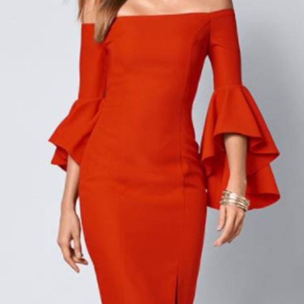 Venus RED Dress shoulderless. Size 11
